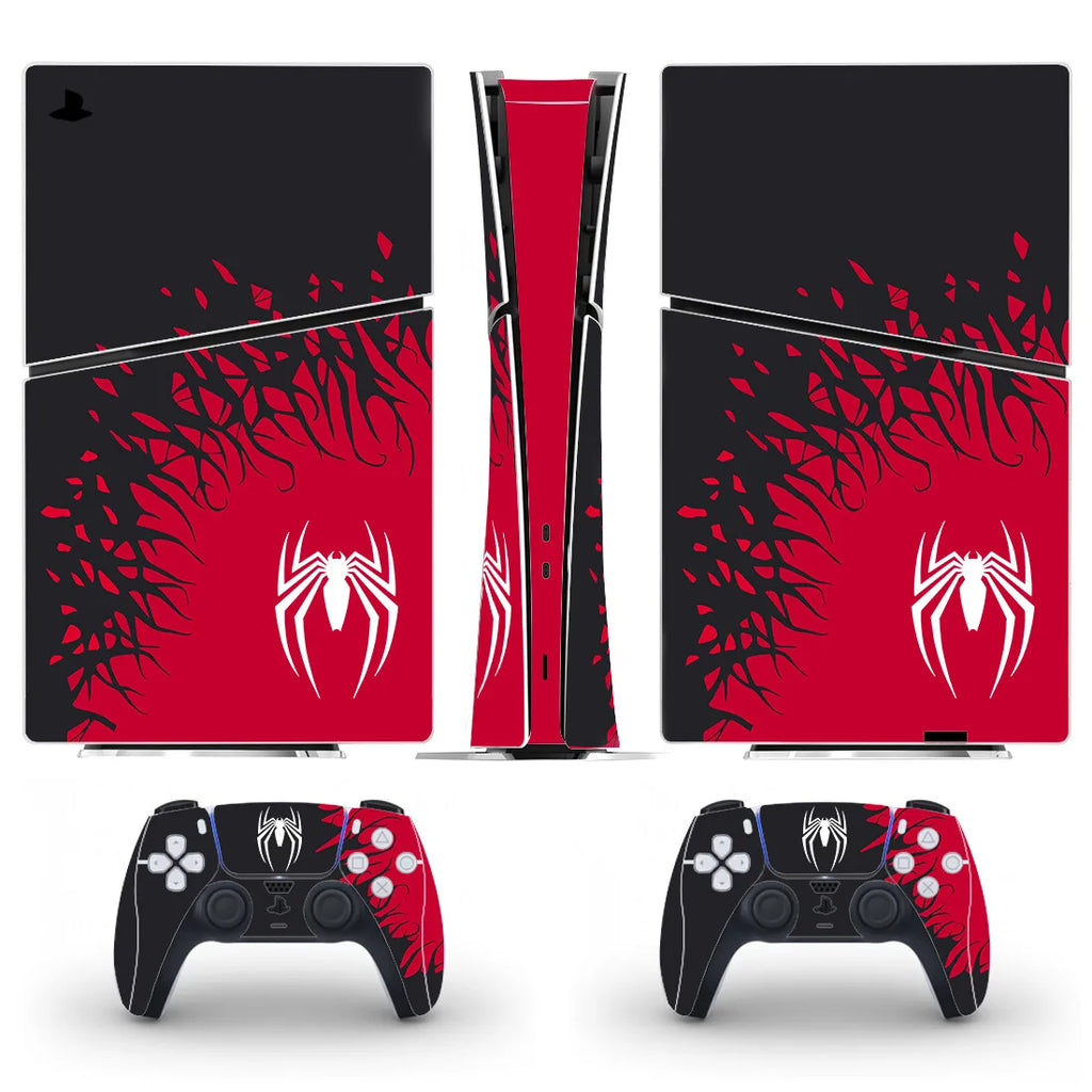 New Game Spider PS5 Slim Digital Skin Sticker Decal Cover for Console and 2 Controllers New PS5 Slim Skin Vinyl