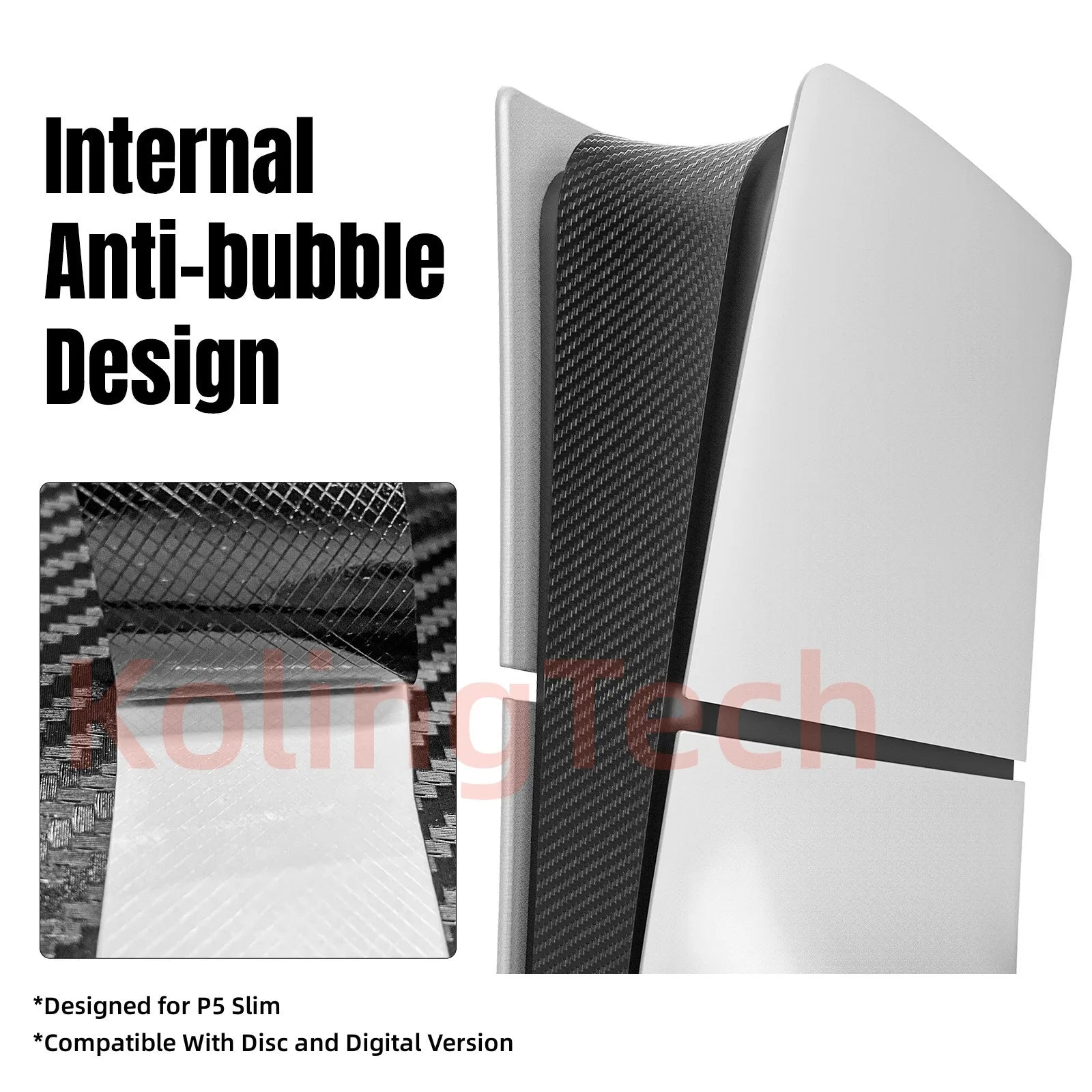 P5 Slim Console Middle Skin Center Part Protection Strip Film Middle Sticker Durable Scratch Resistant for PS5 Slim Accessories
