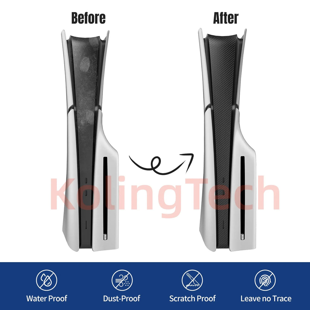 P5 Slim Console Middle Skin Center Part Protection Strip Film Middle Sticker Durable Scratch Resistant for PS5 Slim Accessories