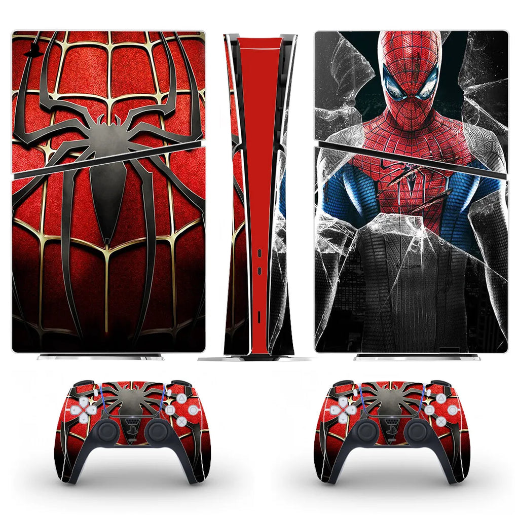 New Game Spider PS5 Slim Digital Skin Sticker Decal Cover for Console and 2 Controllers New PS5 Slim Skin Vinyl