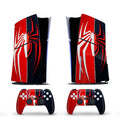 Vinyl Cover Skins for Playstation 5 Slim Console Controller Stickers Superhero Skin Wraps Set for PS5 Disc Edition Accessories