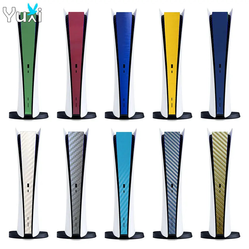 YuXi 1 Piece Disk Edition Carbon Fiber Skin Cover Sticker For PS5 Console Host Center Decals Game Accessories