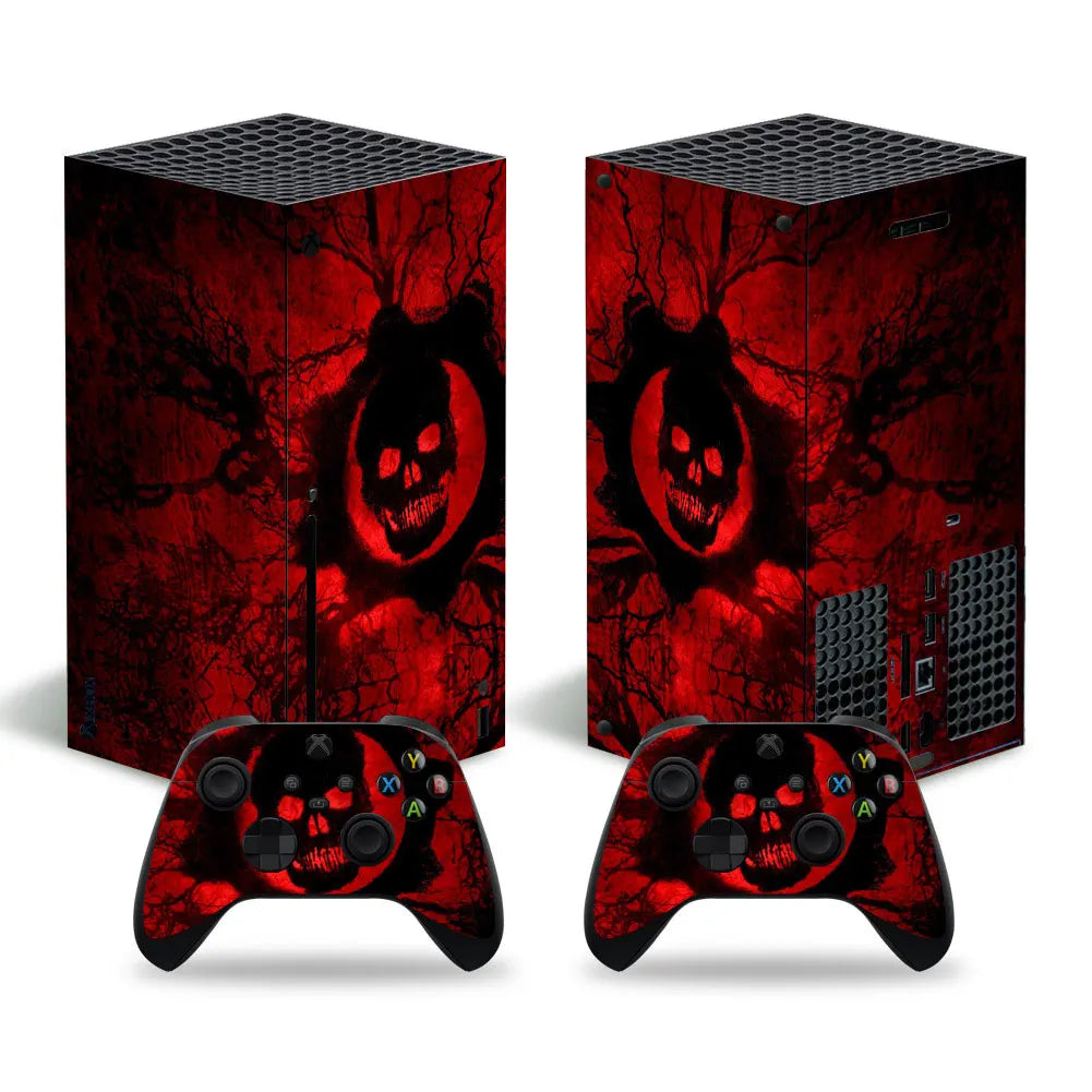 for xbox series X Skin sticker Red skull Design Decal Cover pvc skins for xbox series X vinyl sticker for xbox series X