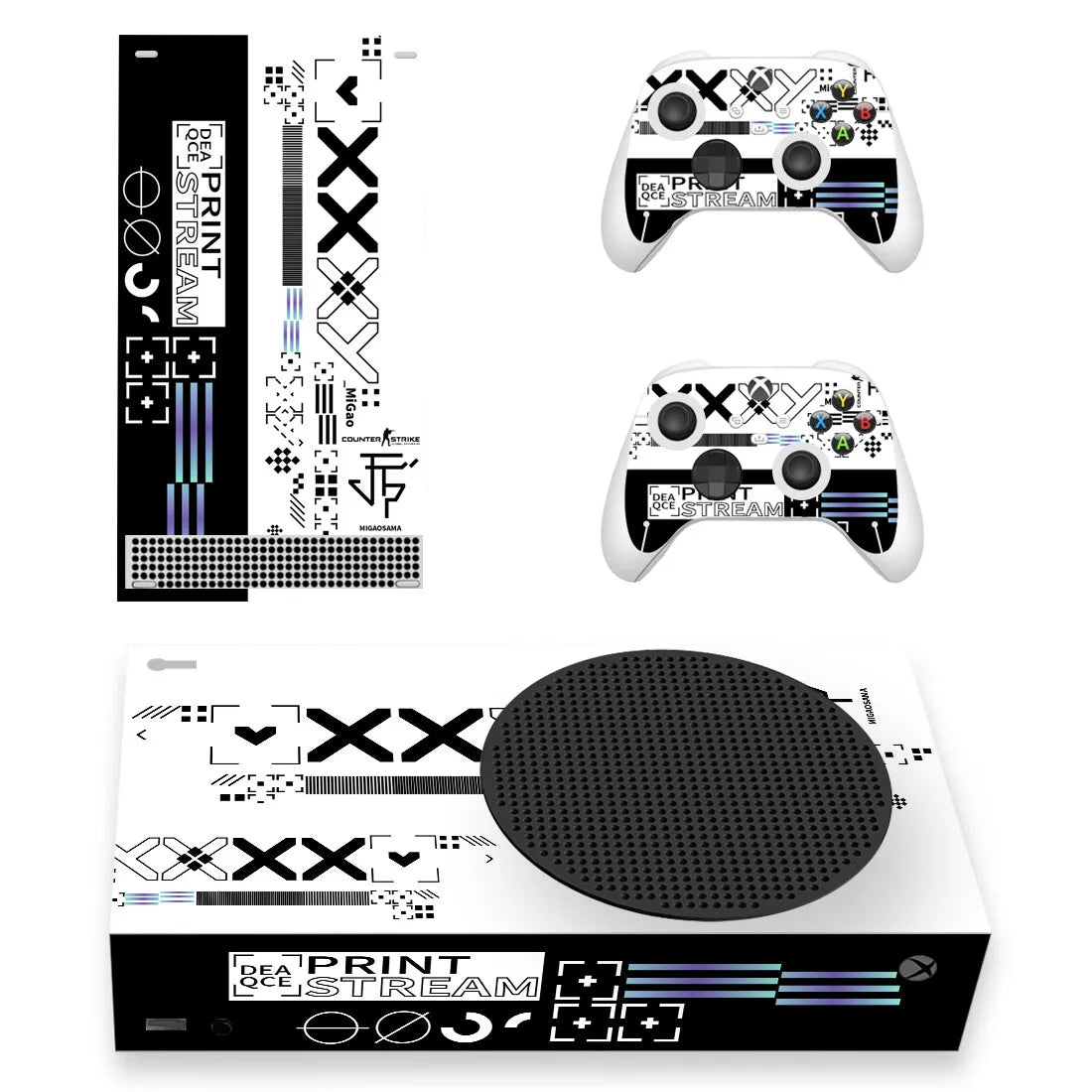 New Game Skin Sticker Decal Cover for Xbox Series S Console and 2 Controllers XSS Skins Vinyl