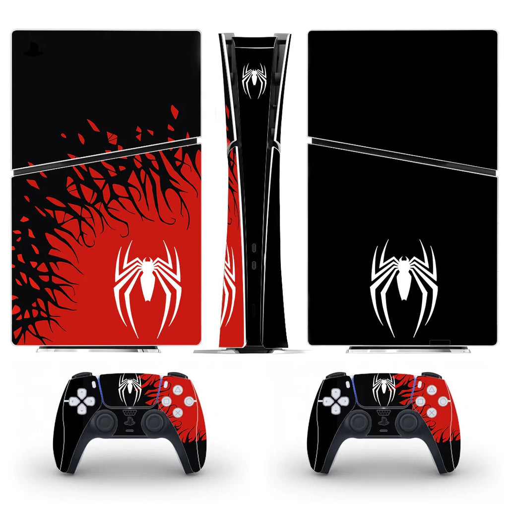 New Game Spider PS5 Slim Digital Skin Sticker Decal Cover for Console and 2 Controllers New PS5 Slim Skin Vinyl