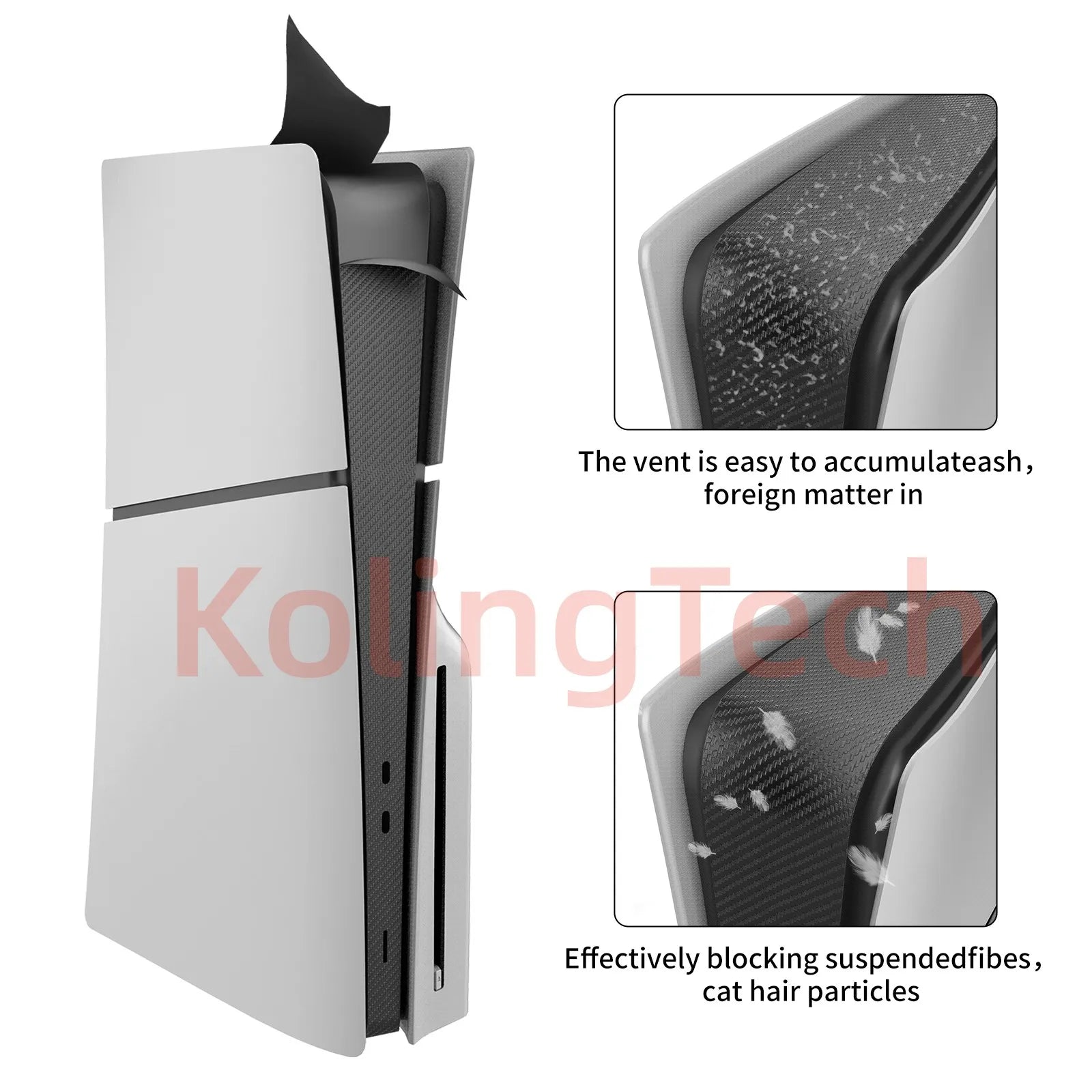 P5 Slim Console Middle Skin Center Part Protection Strip Film Middle Sticker Durable Scratch Resistant for PS5 Slim Accessories